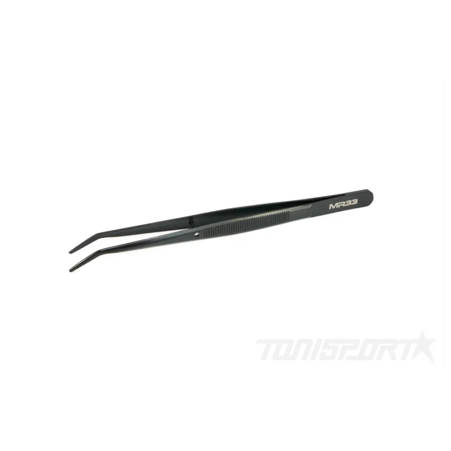 MR33 Curved Tweezers Black