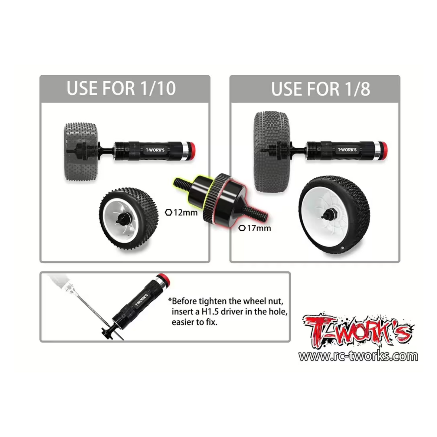 T-Works Manual Tire Balancer for 1/8 and 1/10