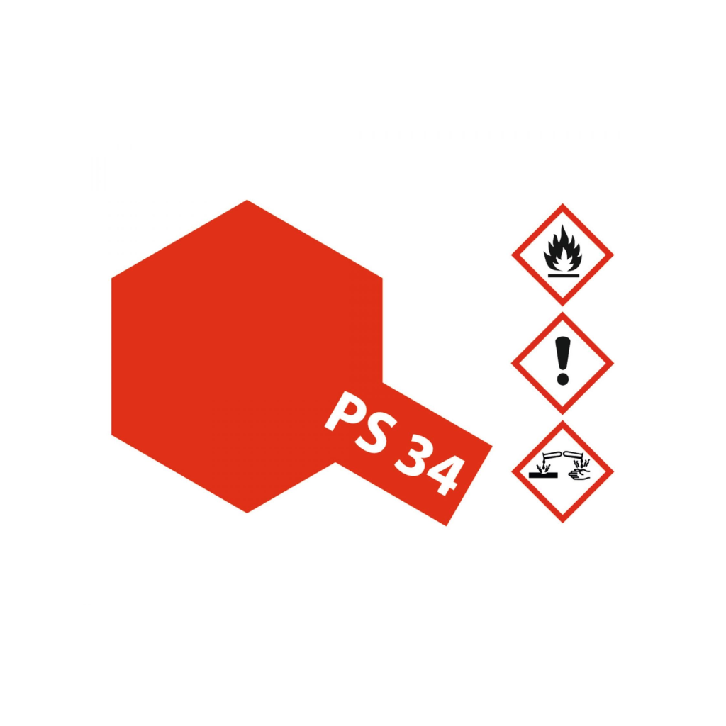 PS-34 Bright Red Polycarbonate 100ml