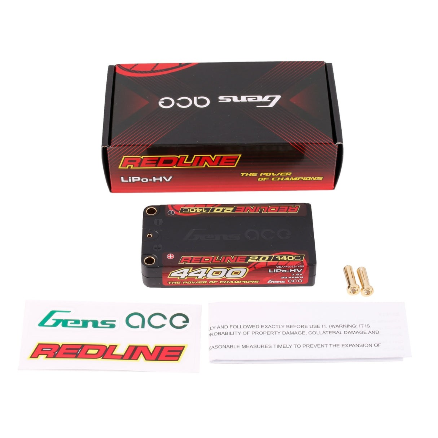Gens Ace Redline 2.0 HV - 2s LiPo Shorty 4400mAh - 140C