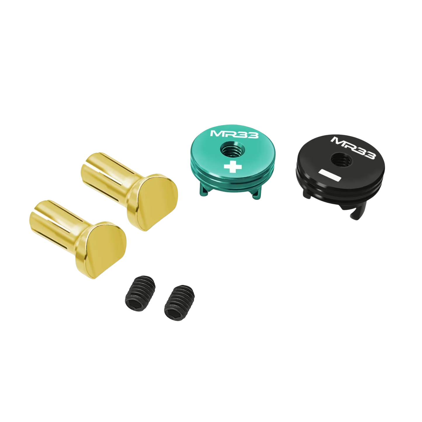 MR33 Heatsink Gold Connector Set 5mm - Cayote/Black (2)
