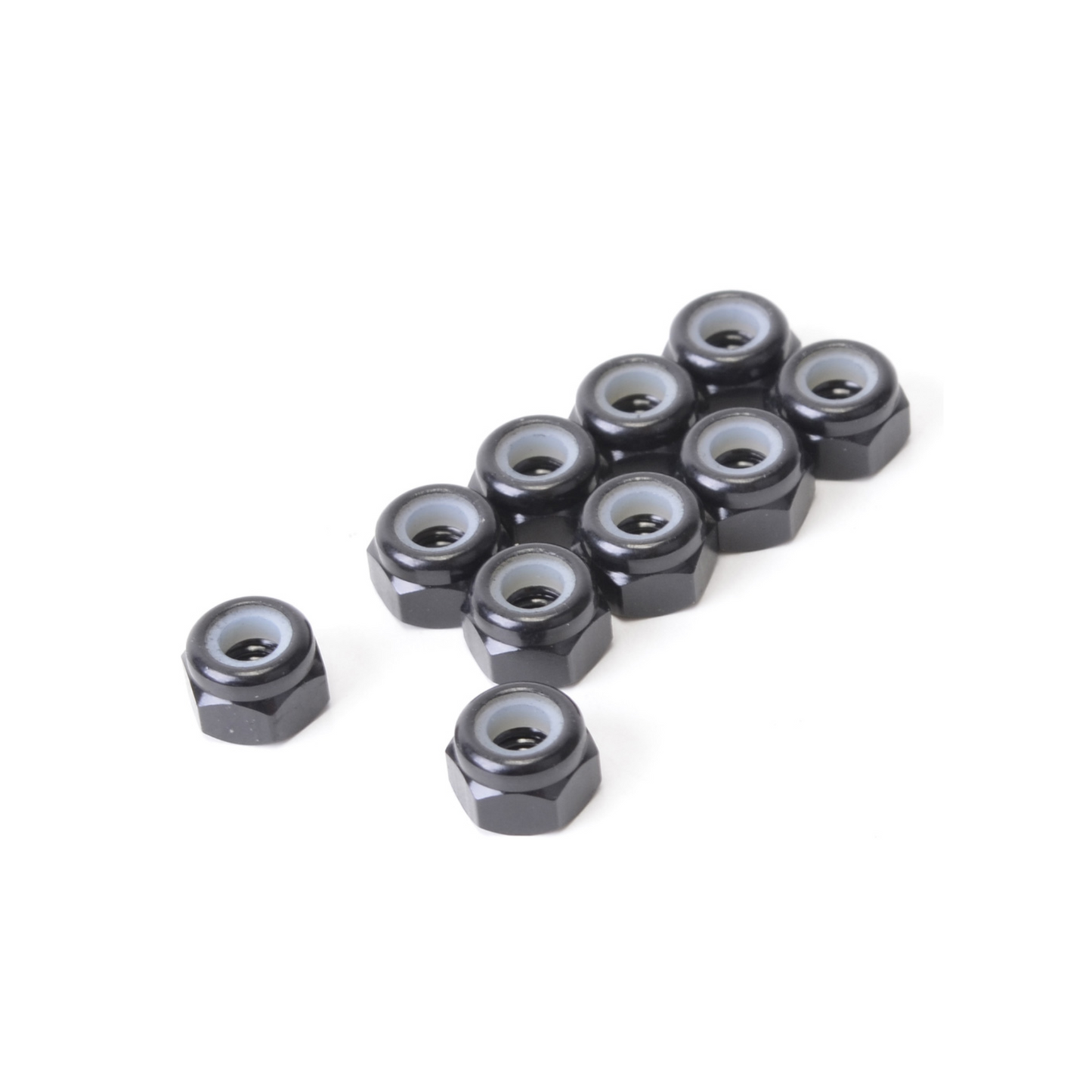 Schumacher M3 Alloy Nyloc Nuts - Black - pk10