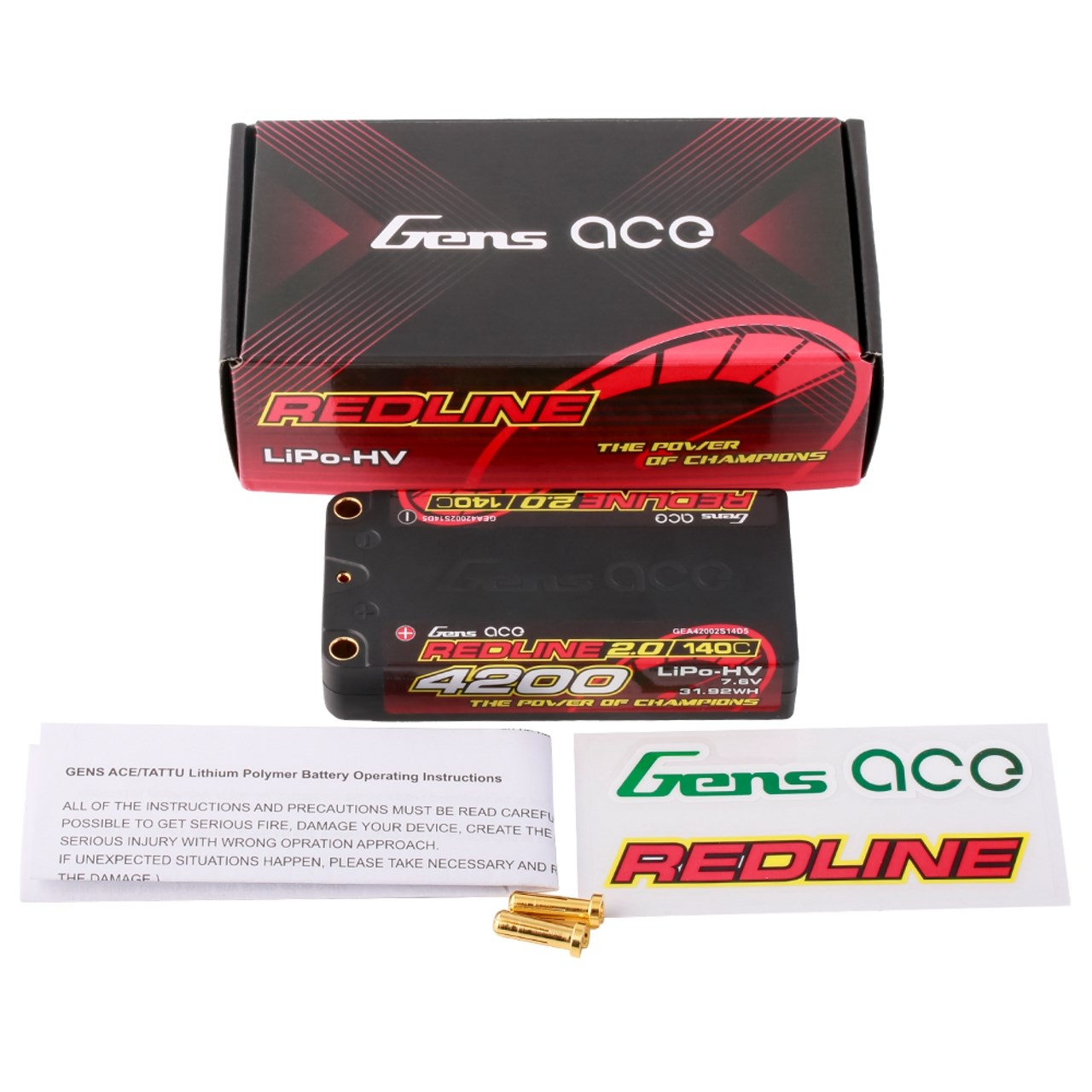 2s 4200mAh -140C - Gens Ace Redline HV Shorty