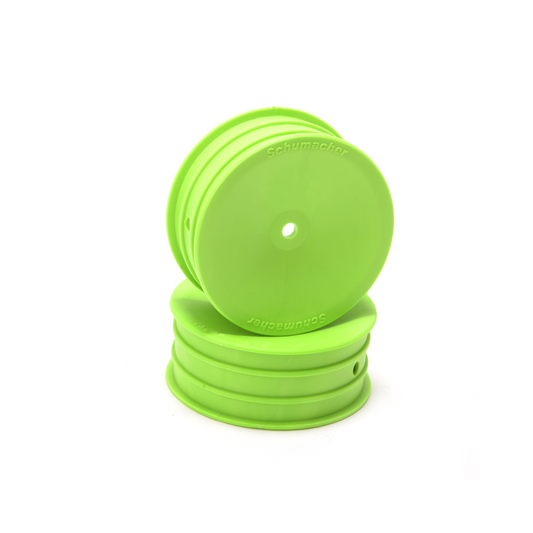 Schumacher Wheel 2WD Front - Green (2pcs)