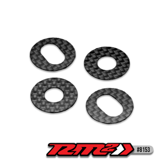 JConcepts 1/8th Carbon Fiber Body Shell Washer - 4pc