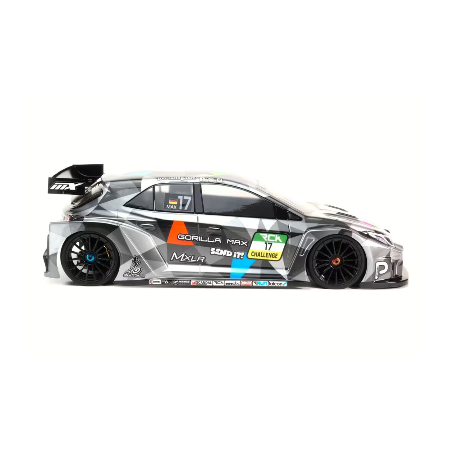 ZooRacing Gorilla MAX 1:10 FWD Car 190mm Body (clear) 0,7mm - REGULAR