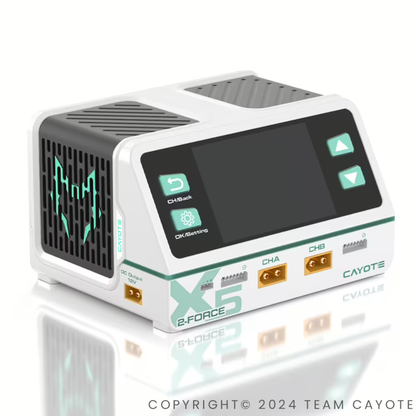 CAYOTE 2-Force X5 Charger (EU Version) incl. 2 XT90 Charging Leads