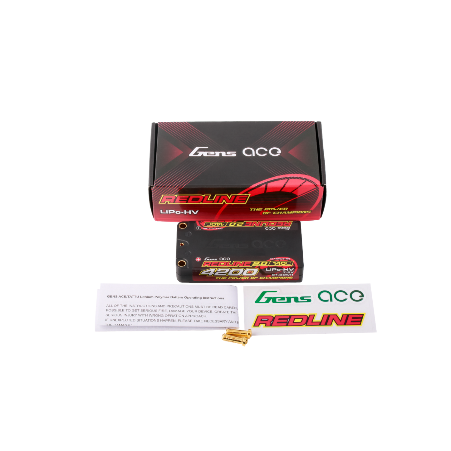 Gens Ace Redline 2.0 HV - 2s LiPo Shorty 4200mAh - 140C