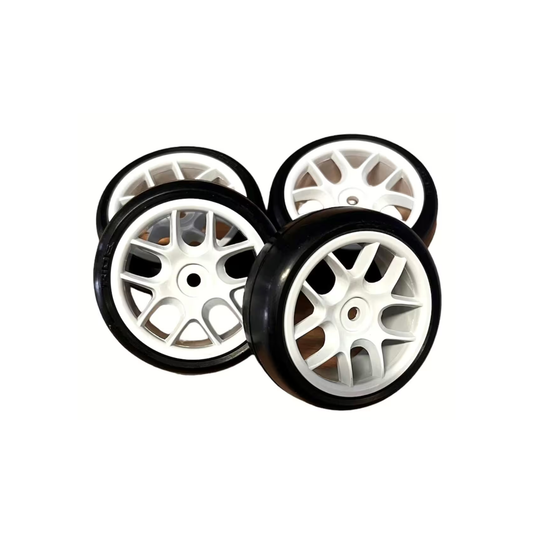 Ride TR09 Slick Tires (belted) on 10-Spoke Wheel, Pre-glued (4)