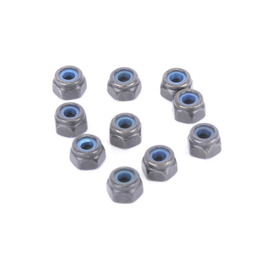 Schumacher M3 Nyloc Nut Steel - Black (10pcs)