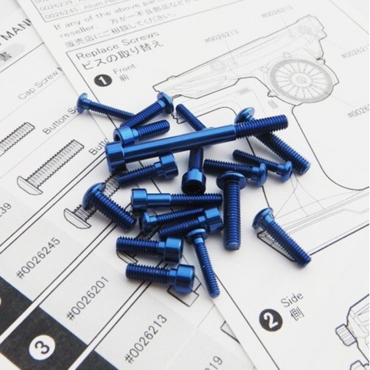 Hiro Seiko M17 Lightweight Screw Set (Y-Blue)