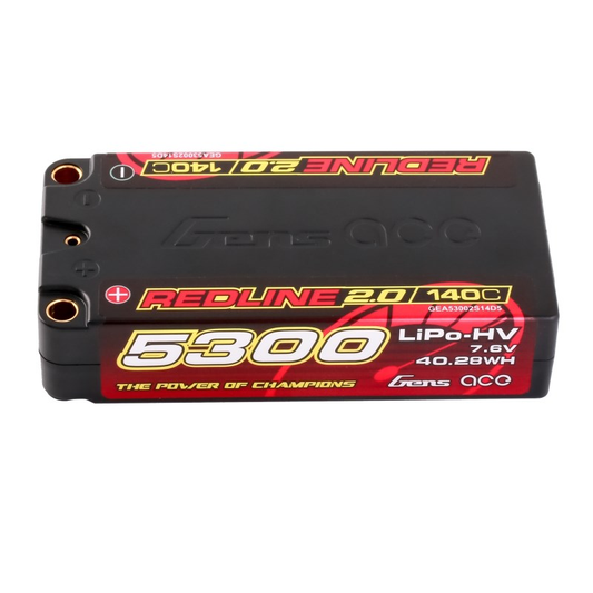 2s 5300mAh -140C - Gens Ace Shorty Redline 2.0