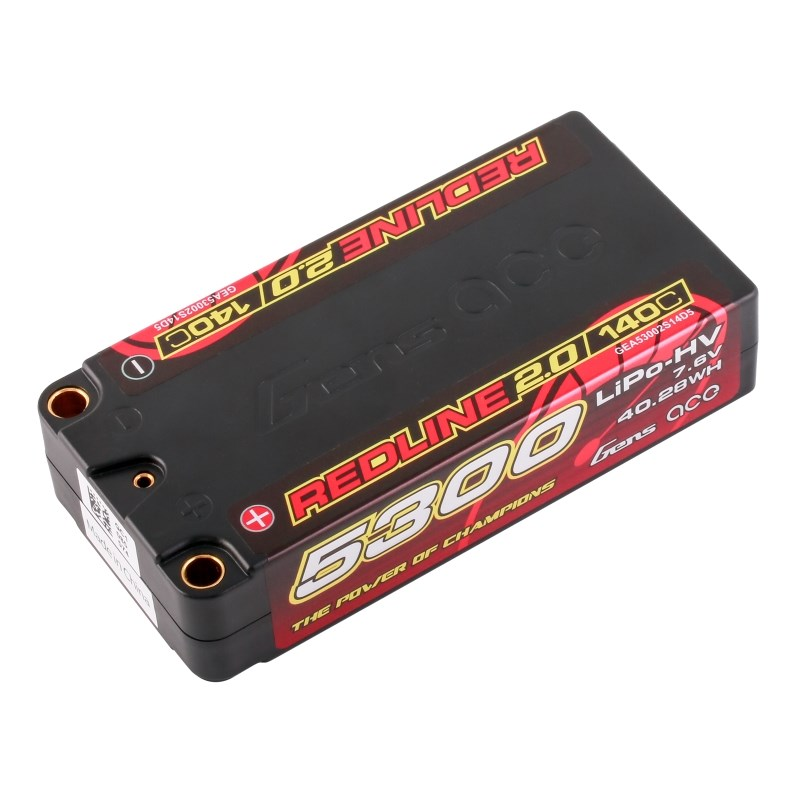 2s 5300mAh -140C - Gens Ace Shorty Redline 2.0